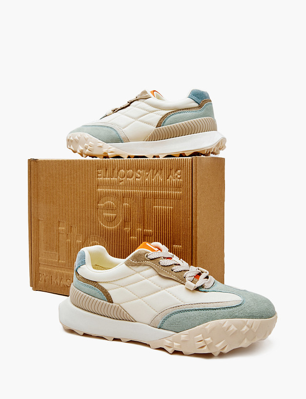 Молочные женские кроссовки MASCOTTE 64-411421-0201 | ракурс 6