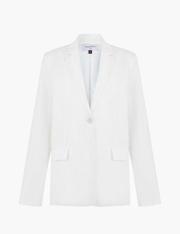 Молочный женский льняной жакет MASCOTTE 973-5120-2701 | ракурс 7