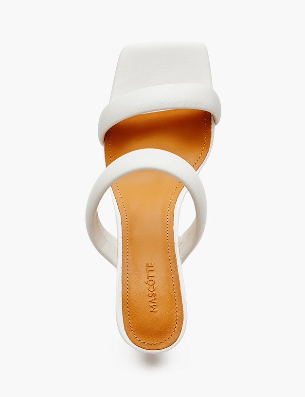 Молочные женские мюли на танкетке MASCOTTE 94-410511-0501 | ракурс 4