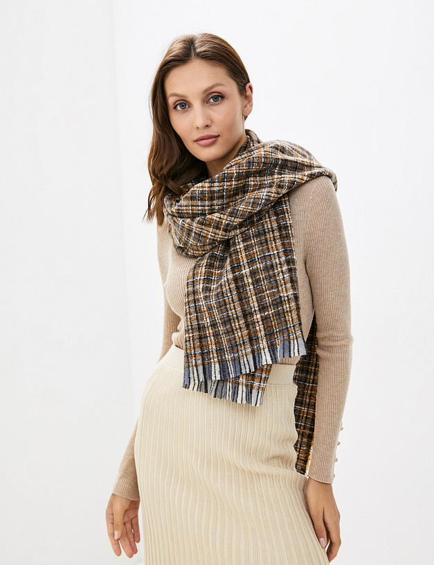 Коричневый женский шарф MASCOTTE 730-1217-7509 | ракурс 3