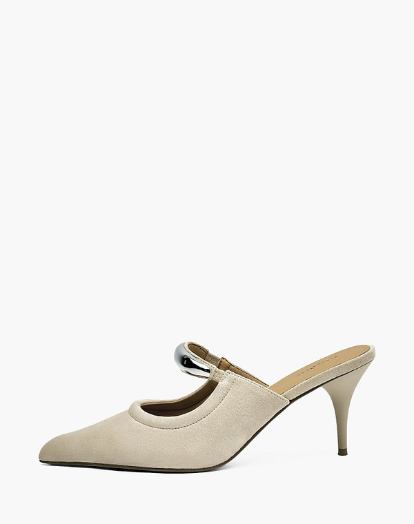 126-612616-5611M Туфли летние женские велюр/нат.кожа беж, Mascotte