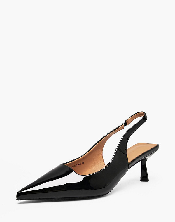 78-613412-0702 Туфли летние женские лак.кожа/нат.кожа черн, Mascotte