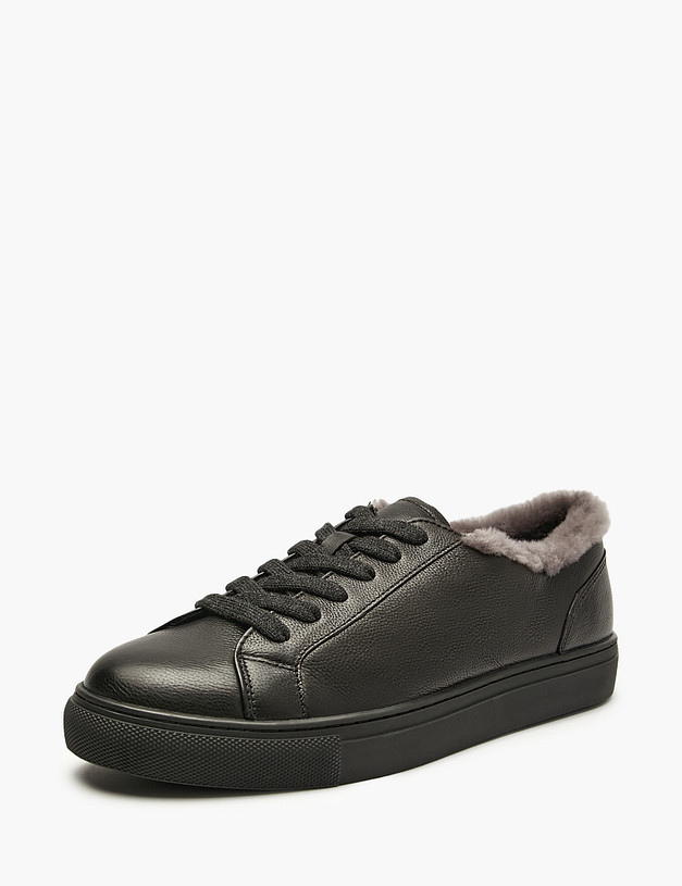 Черные женские кеды на меху MASCOTTE 22-41204315-3180M | ракурс 2