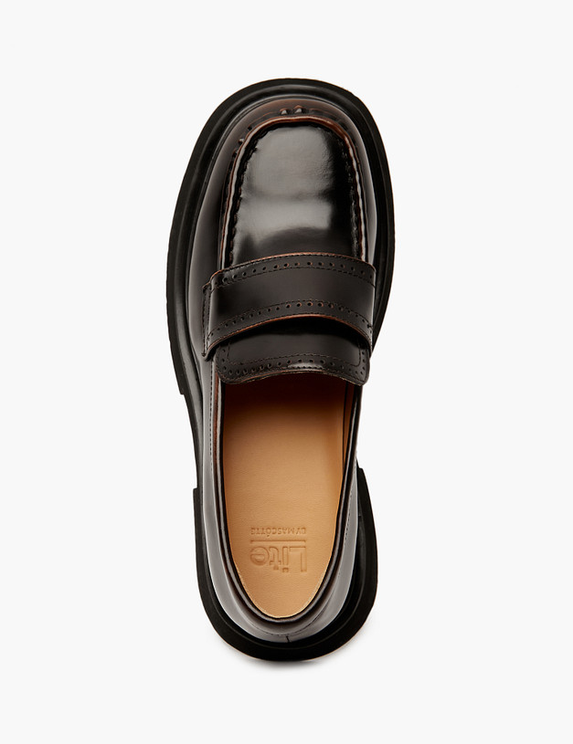 Коричневые женские лоферы из кожи MASCOTTE 58-412011-0109 | ракурс 4