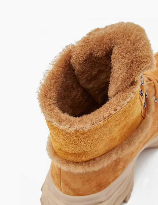 Рыжие женские зимние ботинки MASCOTTE 175-3205331-3689M | ракурс 6