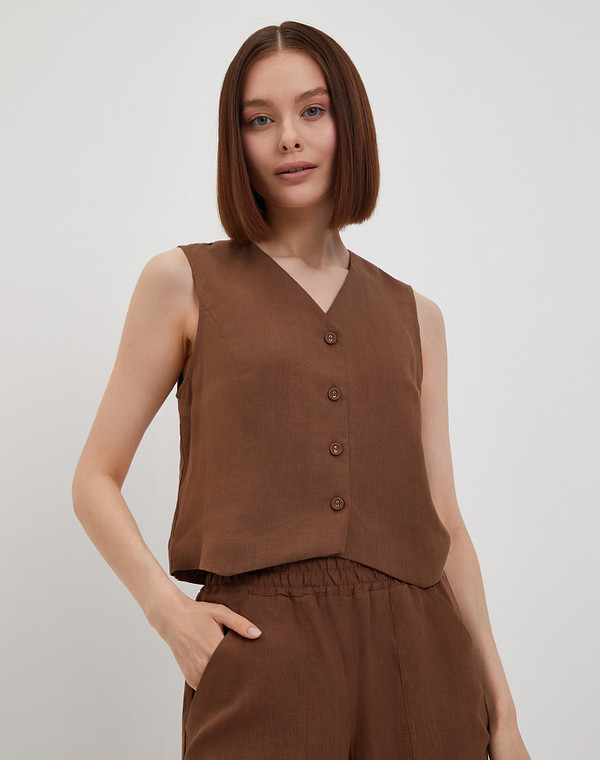 790-4103-2709 Жилет женский корич, Mascotte