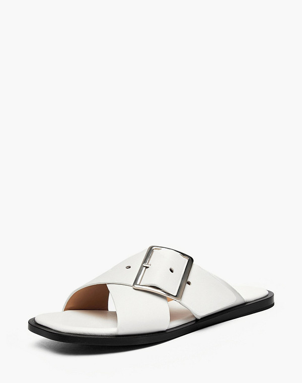 58-612011-0101 Туфли летние женские нат.кожа/нат.кожа бел, Mascotte