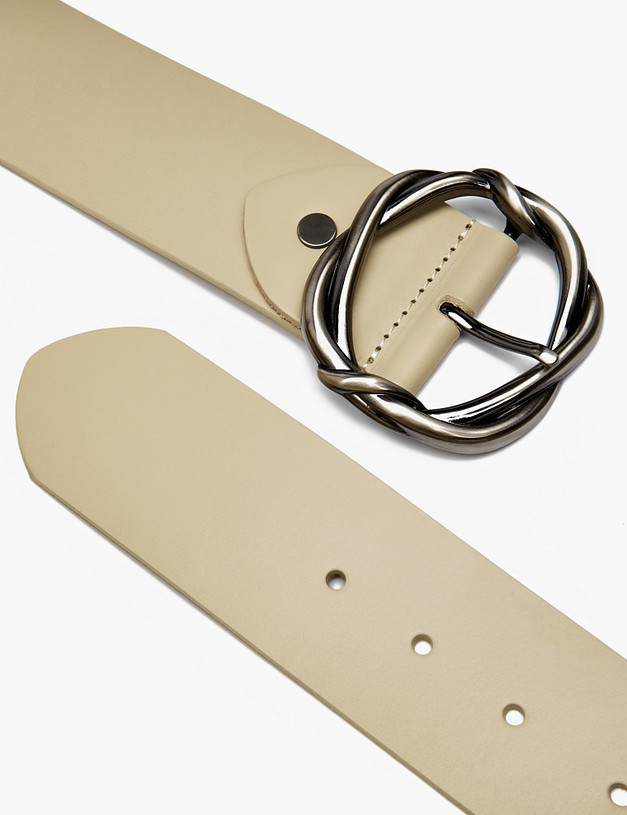 Молочный женский ремень MASCOTTE 703-3105-108 | ракурс 3