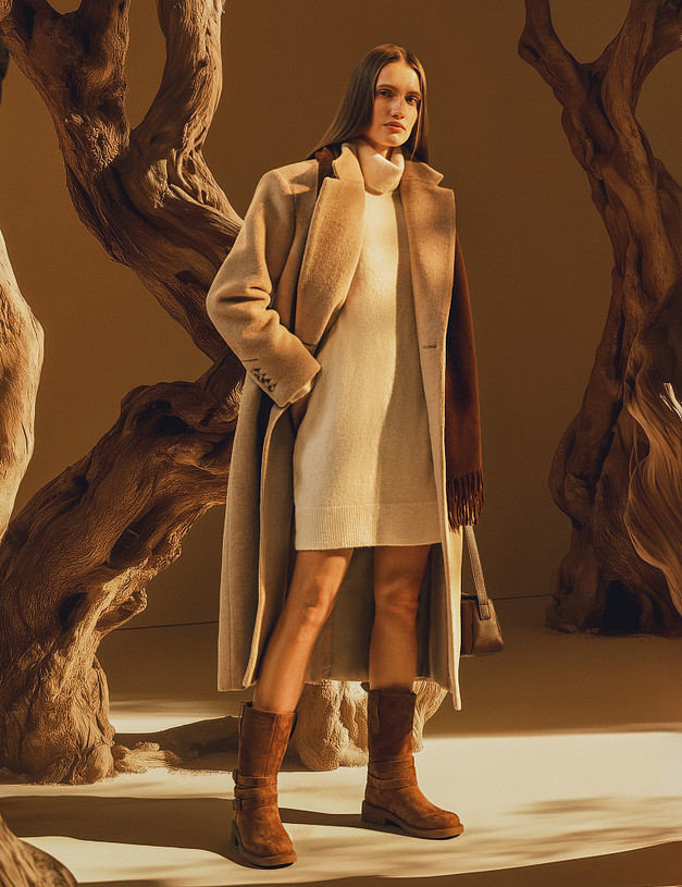 Рыжие женские зимние полусапоги MASCOTTE 126-5282031-4691M | ракурс 1