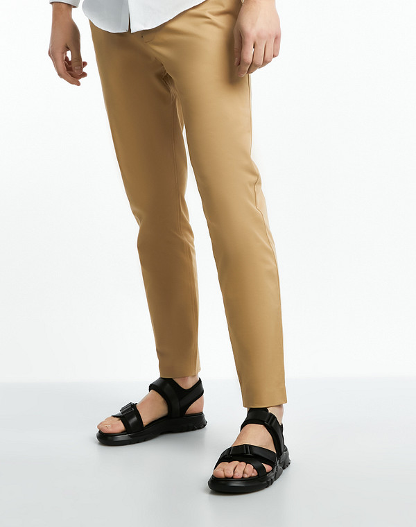 128-214022-0102 Туфли летние мужские нат.кожа/текстиль черн, Mascotte