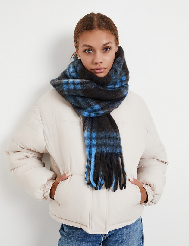 Синий женский шарф MASCOTTE 766-5209-2403 | ракурс 1