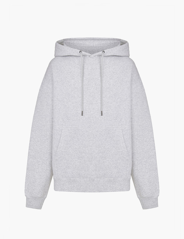 Мужское худи цвета серый меланж MASCOTTE 889-4201-26101 | ракурс 6