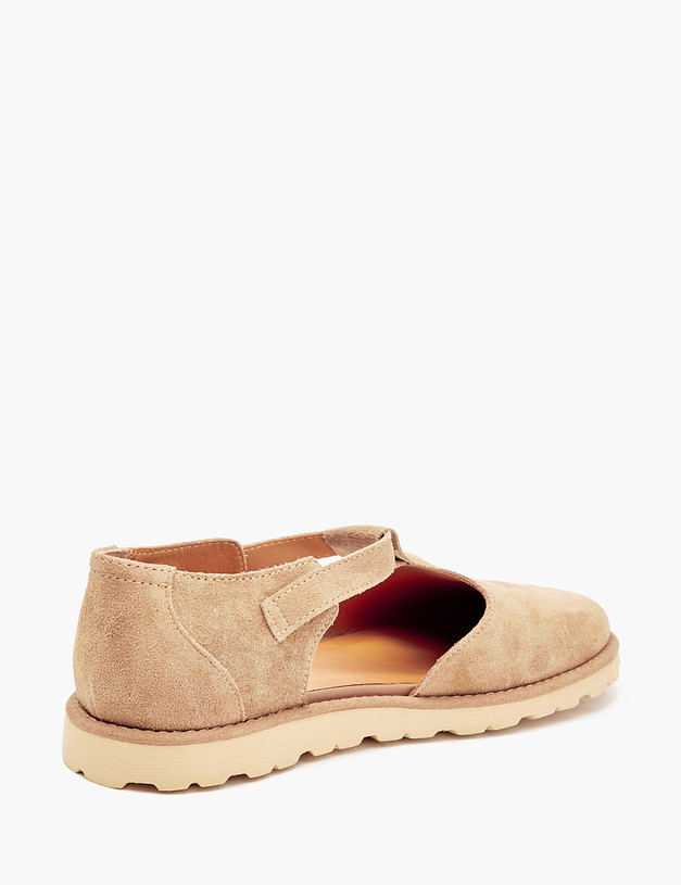 Бежевые велюровые женские сандалии MASCOTTE 22-4120813-2210M | ракурс 3 Бежевые велюровые женские сандалии MASCOTTE 22-4120813-2210M | ракурс 3