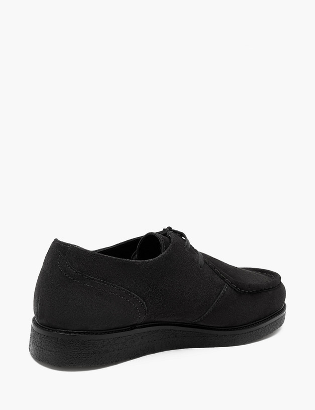 Черные мужские полуботинки из нубука MASCOTTE 128-314911-3320M | ракурс 4