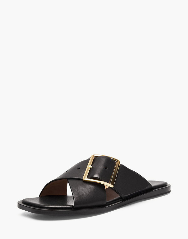 58-612011-0102 Туфли летние женские нат.кожа/нат.кожа черн, Mascotte