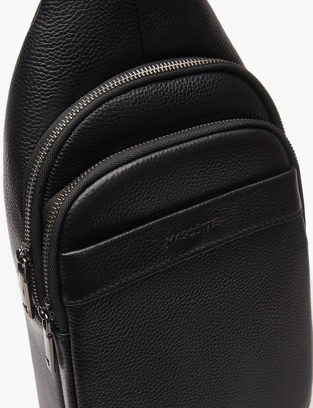 Черная мужская сумка-слинг MASCOTTE 602-3204-102 | ракурс 5