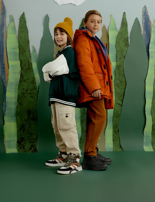 Черные детские ботинки с липучкой MASCOTTE 189-420321-0602 | ракурс 1