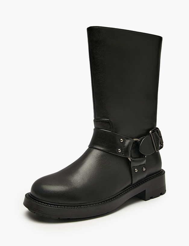 Черные женские полусапоги MASCOTTE 15-5283224-0102 | ракурс 2