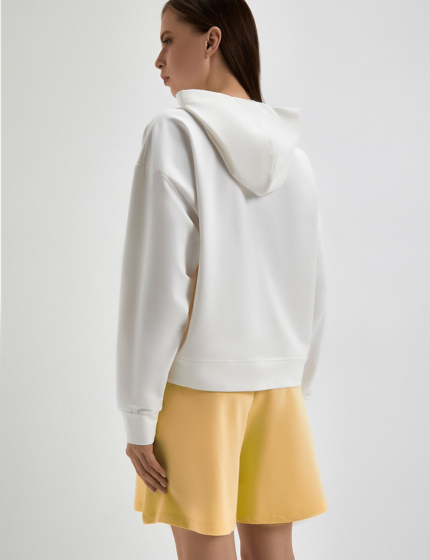 Белое базовое женское худи MASCOTTE 790-3109-2601 | ракурс 6