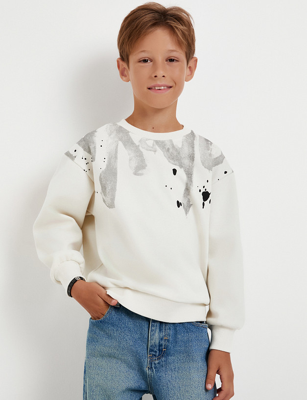 Белый детский свитшот MASCOTTE 836-5216-2601 | ракурс 2