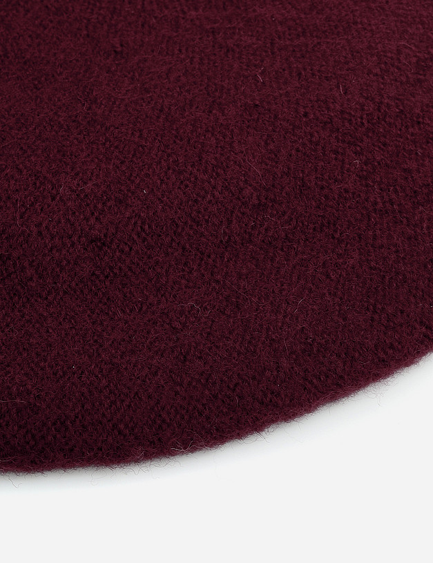 Бордовый шерстяной женский берет MASCOTTE 781-9214-505 | ракурс 3