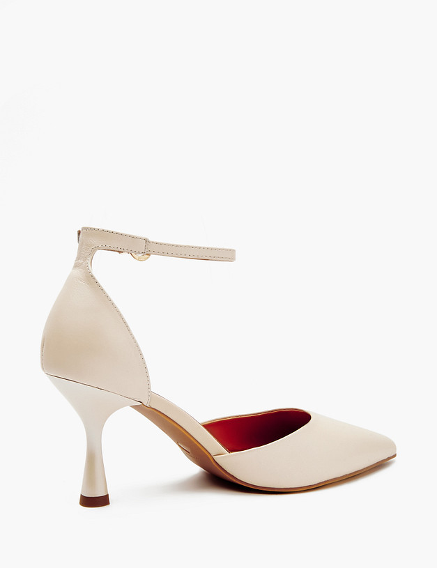 Бежевые кожаные женские босоножки MASCOTTE 233-411511-0508 | ракурс 3