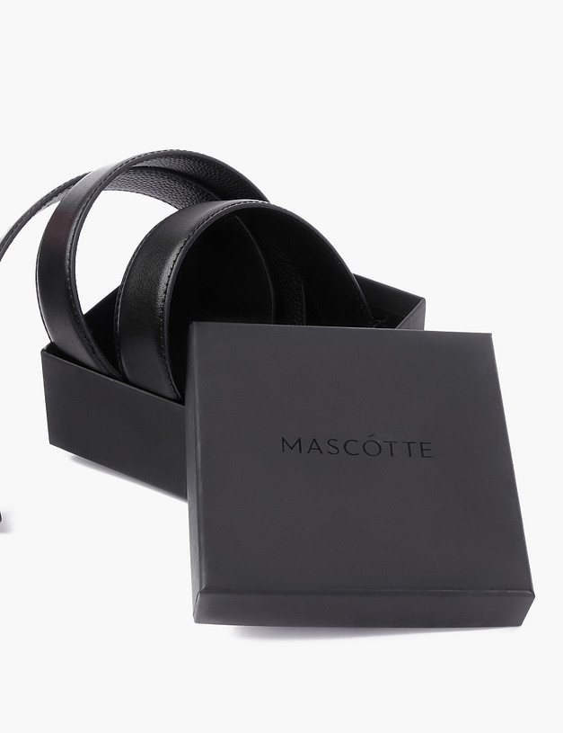 Черный мужской ремень MASCOTTE 703-9107-102 | ракурс 4