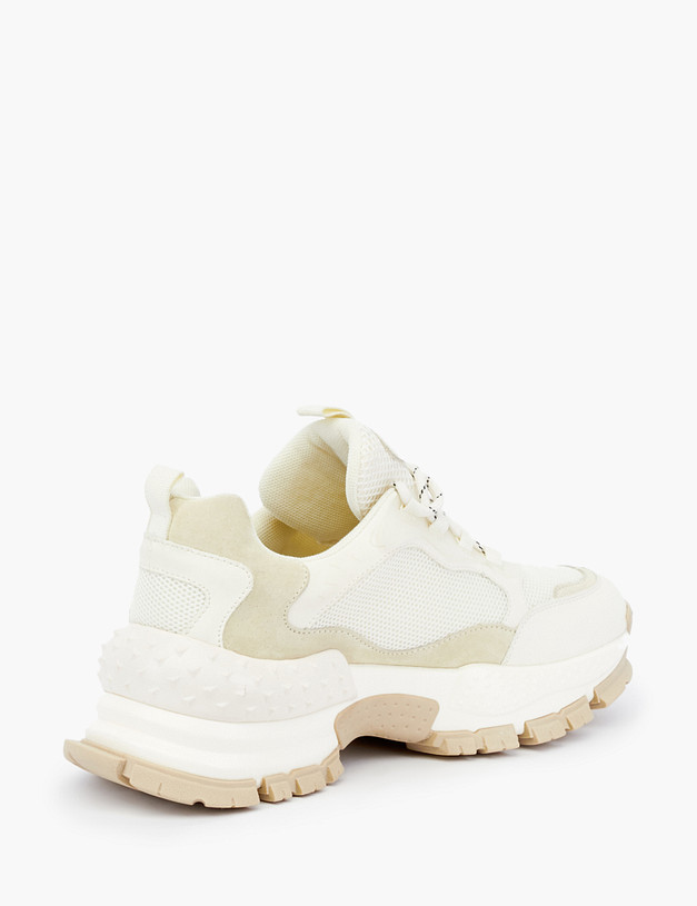 Белые массивные женские кроссовки MASCOTTE 234-213221-0601 | ракурс 4