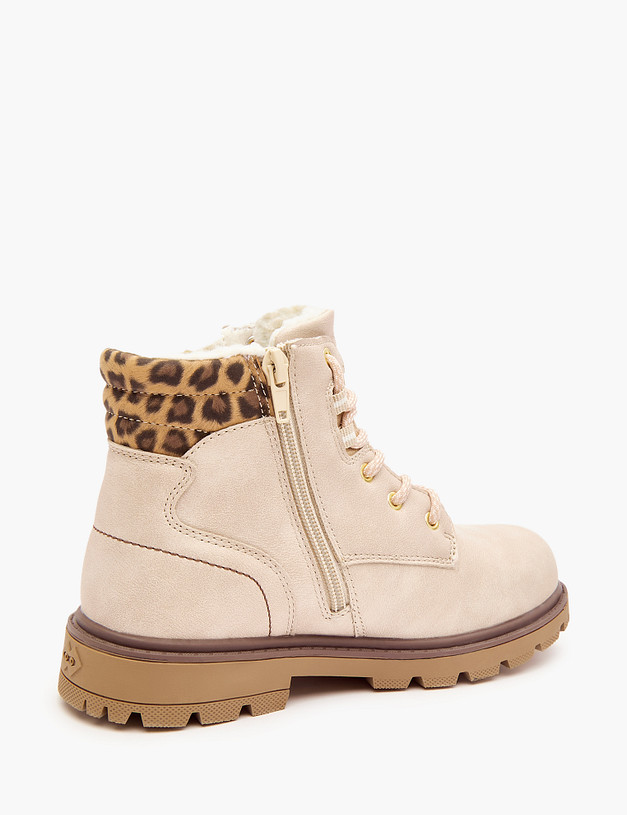 Бежевые ботинки для девочек MASCOTTE 18-322551-0608 | ракурс 5