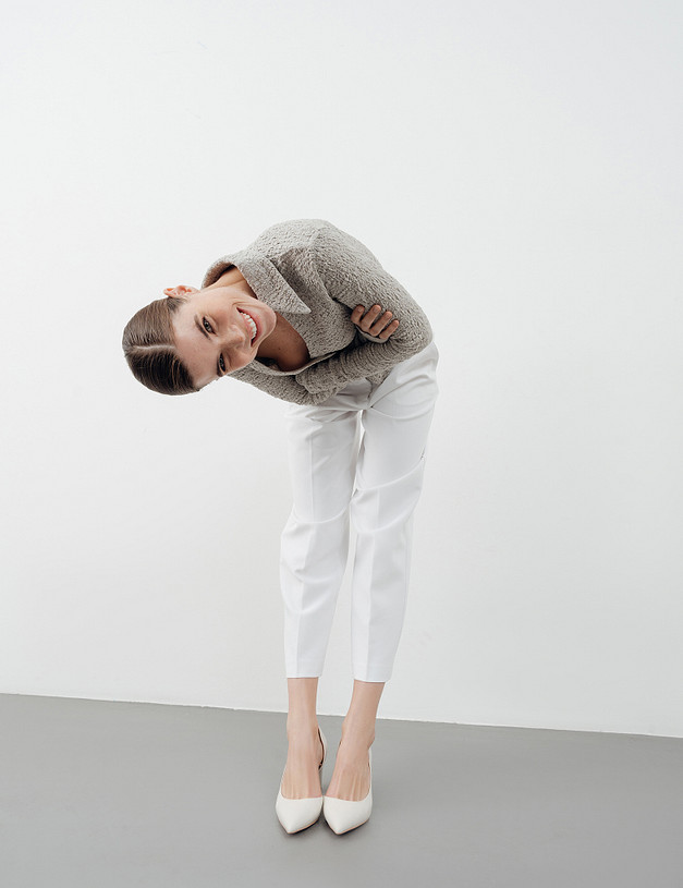 Молочные женские туфли на устойчивом каблуке MASCOTTE 172-4122712-6536M | ракурс 1