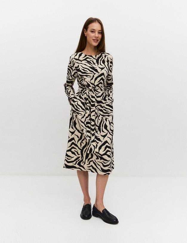 Бежевое женское платье MASCOTTE 790-5204-2408 | ракурс 2