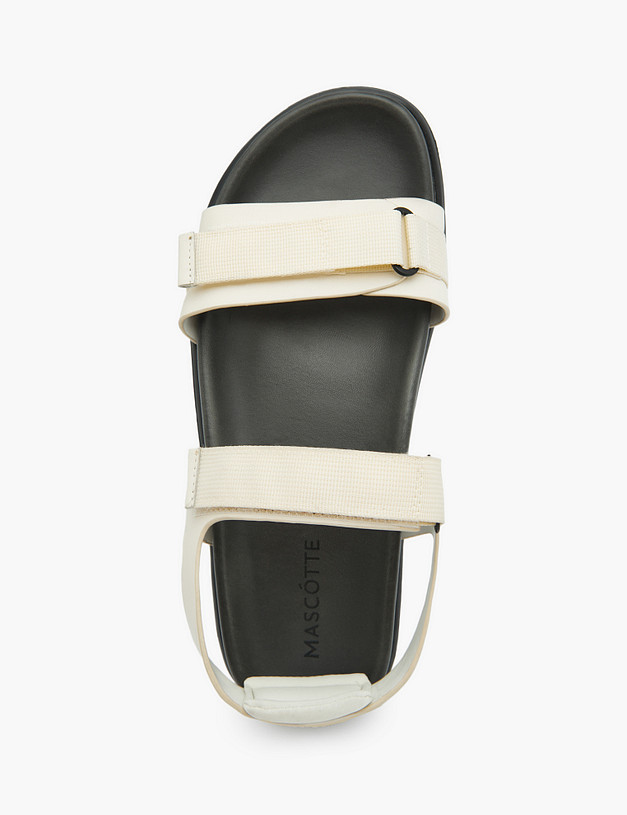 Молочные мужские сандалии MASCOTTE 128-313665-0101 | ракурс 5