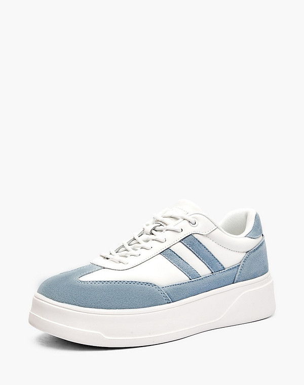 189-615921-0611 Полуботинки для активного отдыха женские кож.спилок-велюр/текстиль бел-голуб, Lite by Mascotte