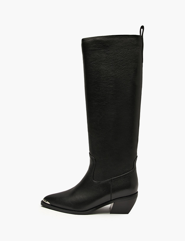 Черные женские сапоги-казаки MASCOTTE 233-520921-0502 | ракурс 1