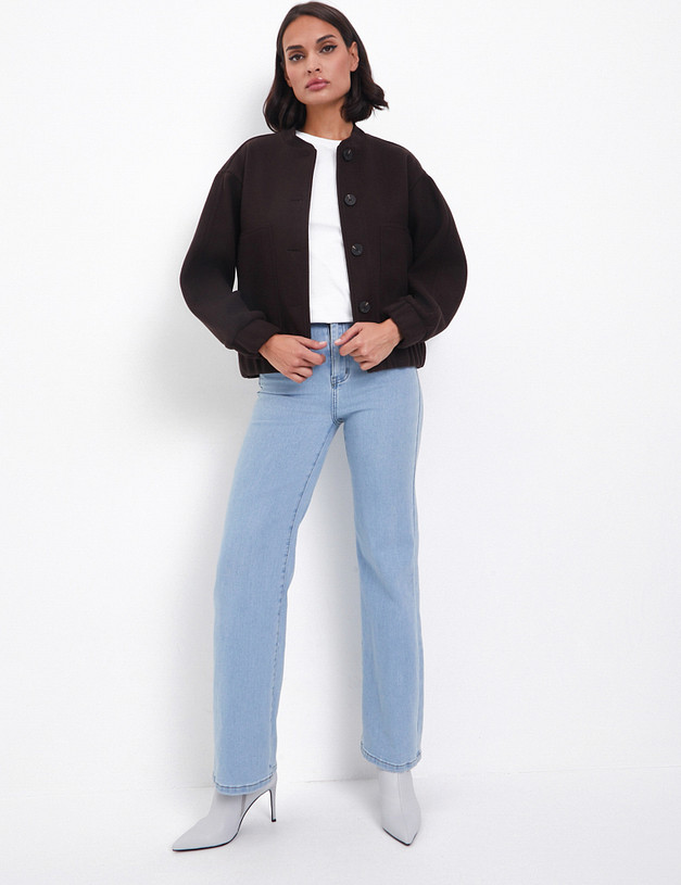 Темно-коричневый женский бомбер MASCOTTE 885-4202-2409 | ракурс 2