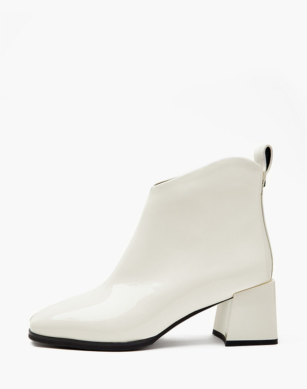 233-410421-3778M Ботинки женские лак.кожа/ворсин-нат.кожа бел, Mascotte