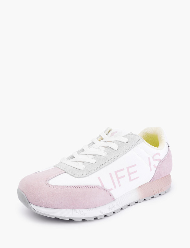 Женские кроссовки с розовыми вставками MASCOTTE 189-2125025-0201 | ракурс 3 Женские кроссовки с розовыми вставками MASCOTTE 189-2125025-0201 | ракурс 3