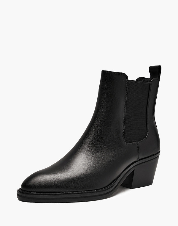 94-610321-3100M Ботинки женские нат.кожа-резина/ворсин черн, Mascotte