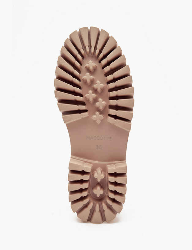 Бежевые велюровые женские лоферы MASCOTTE 233-4124313-3612M | ракурс 5