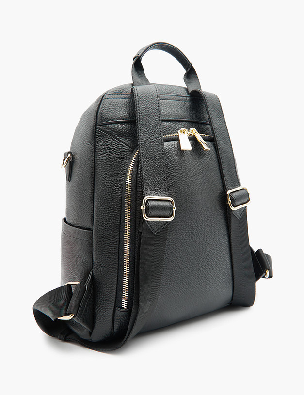 Черный кожаный женский рюкзак MASCOTTE 602-3102-102 | ракурс 3