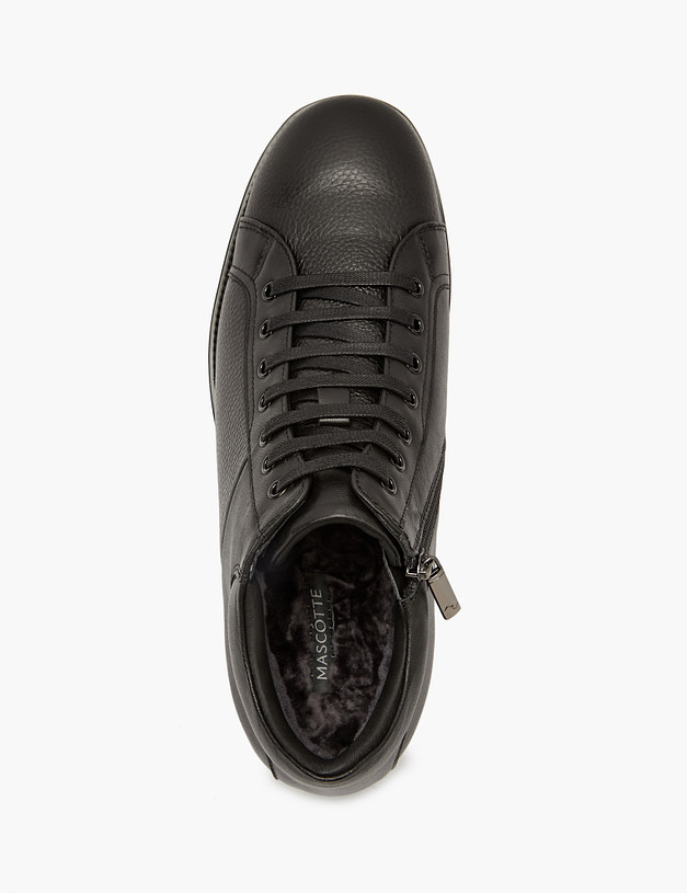 Черные мужские ботинки с меховой подкладкой MASCOTTE 128-220432-0102 | ракурс 5