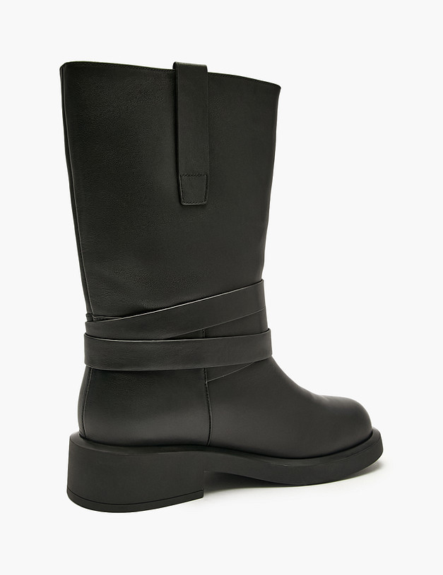 Черные женские зимние полусапоги MASCOTTE 126-5282031-3100M | ракурс 3