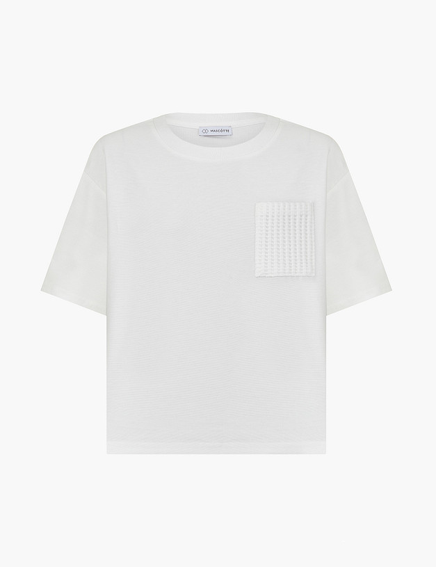 Белая женская футболка MASCOTTE 888-6119-2601 | ракурс 7