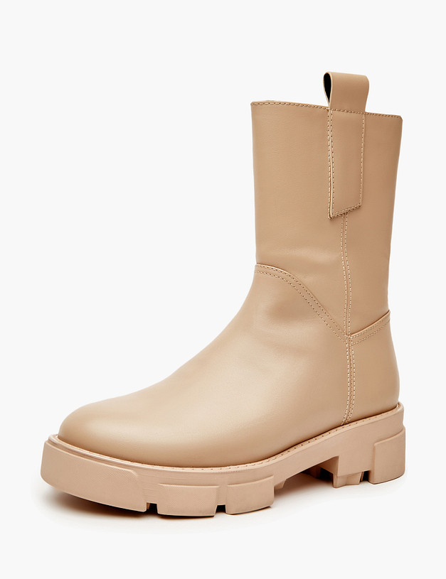 Бежевые женские зимние ботинки MASCOTTE 233-320832-4164M | ракурс 2