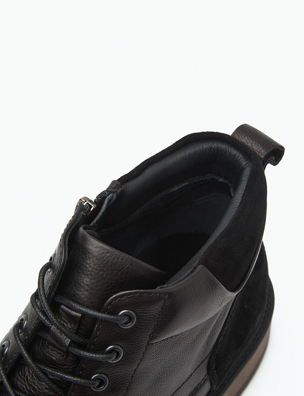 Черные мужские ботинки из кожи и велюра MASCOTTE 22-3212429-3180M | ракурс 6