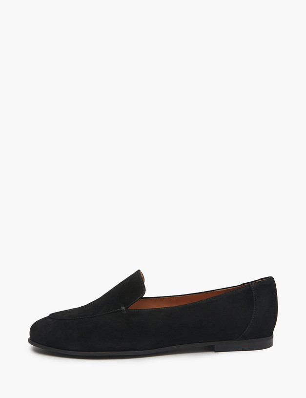 Черные велюровые женские лоферы MASCOTTE 94-513611-3605M | ракурс 1