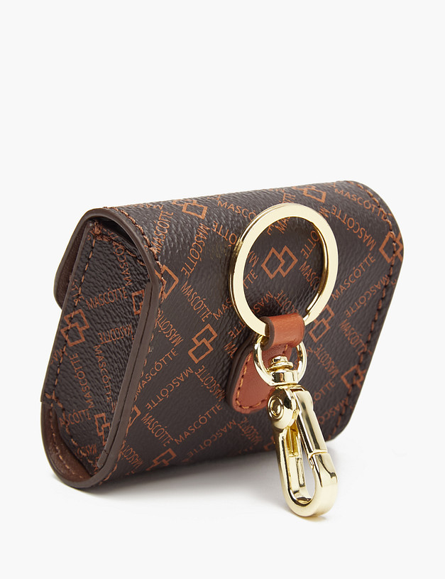 Коричневая сумка-брелок для наушников MASCOTTE 602-3263-609 | ракурс 3