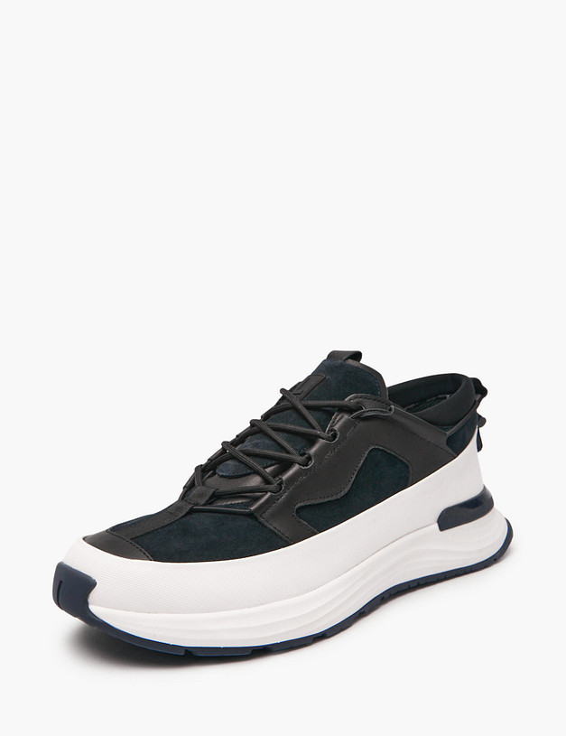 Синие мужские кроссовки с контрастной подошвой MASCOTTE 128-5130721-0203 | ракурс 2