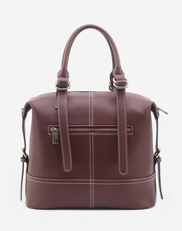 660-0205-605 Сумка женская и.кожа/текстиль бордо, L, Mascotte