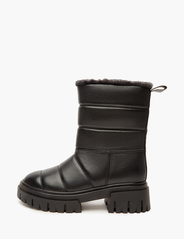 Черные женские ботинки на меху MASCOTTE 233-2265638-7501M | ракурс 1